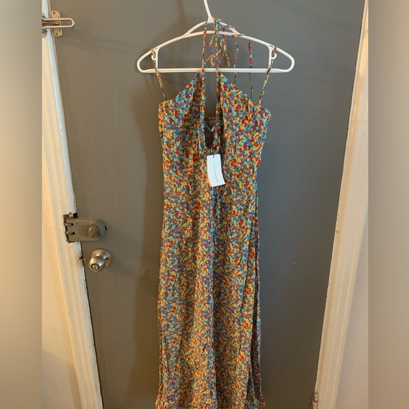 Faithful the brand nwt Floral Print Maxi Dress boho halter top fairy - Picture 3 of 11